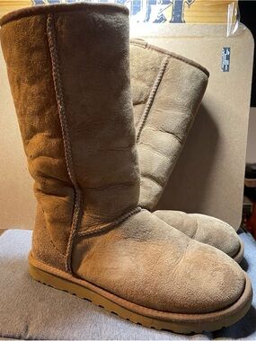 UGG Tall Suede Boots in Chestnut Brown